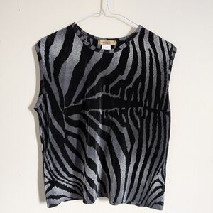 Chic Zebra Print Sleeveless Top